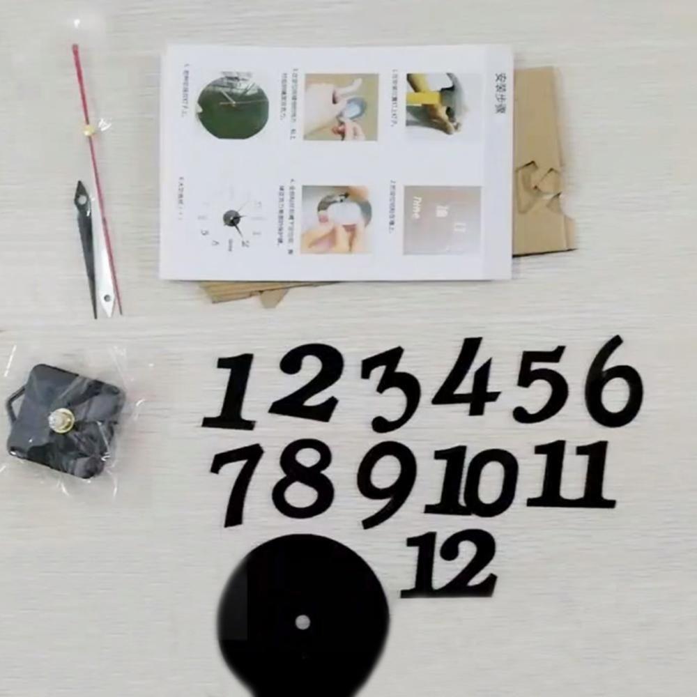 Relógio De Parede 3d 50cm Preto Grande Casa Sala Escritório Decoração Adesivo Luxo - 5