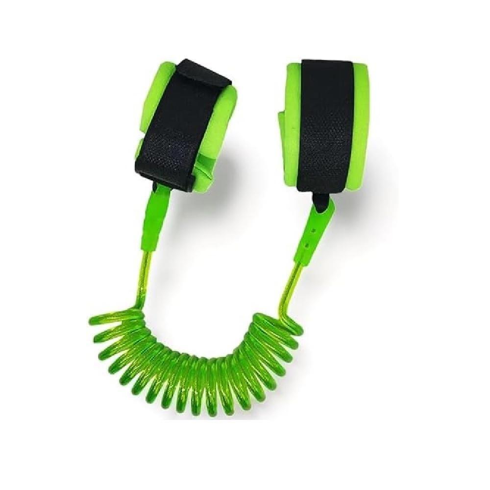 Pulseira Guia Segurança Baby Criança Passeio Parque Rua Anti Perca Velcro Acolchoado Verde - 4
