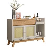 Balcão Aparador Buffet Retrô Bar Classico Carvalho Off White