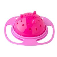 Comedouro Portátil Giratório Para Animais Domésticos Prato Anti Bagunça Tigela Pet Cachorro Gato Rosa - 2