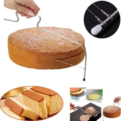 Cortador Nivelador Fatiador De Bolo Fio Duplo Ajustável Em Inox Confeiteira Boleira Profissional
