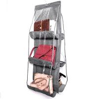 Organizador De Bolsa Cabideiro Para Guarda Roupa Armário Com 6 Bolsos Divisórias Transparente Prateleira - 3