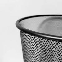 Lixeira Escritório Cesto Redondo Metal Aramado Grande 12 Litros Telado Casa Quarto Multiuso Preto - 7