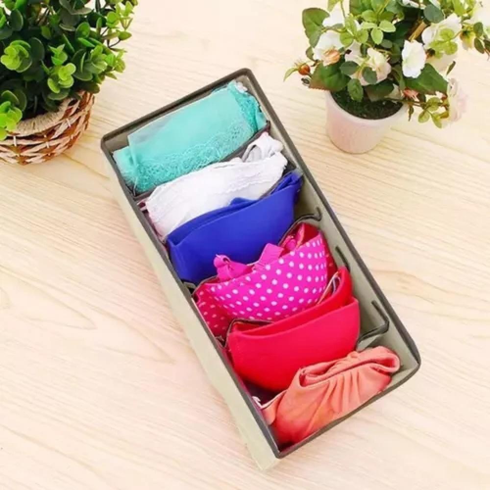 Organizador De Sutiã 6 Nichos Porta Cueca Camisetas Gavetas Armário Guarda Roupa Closet Colmeia Calcinha Meia Multiuso - 4