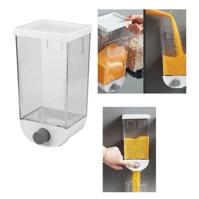 Dispenser De Alimentos De Parede Touch Porta Cereal Mantimentos 1 Litro Hermético Luxo