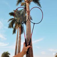 Kit Badminton 2 Raquetes Peteca Jogo De Frescobol Raqueteira Esporte Com Bolsa Transporte - 3