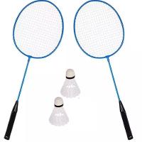 Kit Badminton 2 Raquetes Peteca Jogo De Frescobol Raqueteira Esporte Com Bolsa Transporte