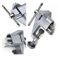 Morsa Braçadeira Torno Mini Bancada 35mm Base Fixa Ajustável Portátil Compacto Aço Carbono Ferramenta Carpintaria Oficina - 5