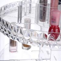 Organizador De Cosméticos Giratório Suporte Perfumes Maquiagem Redondo Ajustável Armazenagem 3 Andares Acrílico Com Rotação - 6