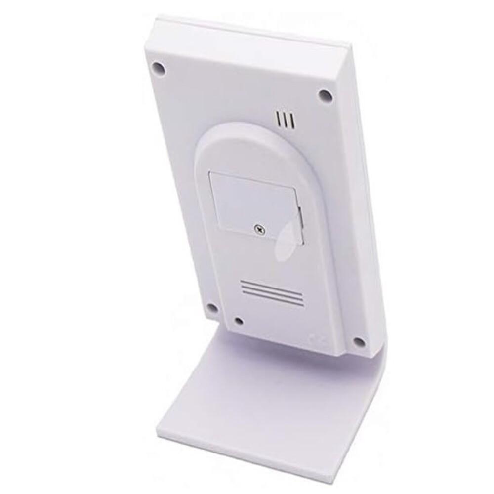 Estação Meteorológica Relógio Previsão Tempo Umidade Higrômetro Termômetro Máxima Mínima Despertador De Mesa - 2