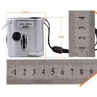 Mini Microscópio Lupa 60x Bolso Led E Ultravioleta Conta Fios Relojoeiro Joalheiro Com Capa - 2