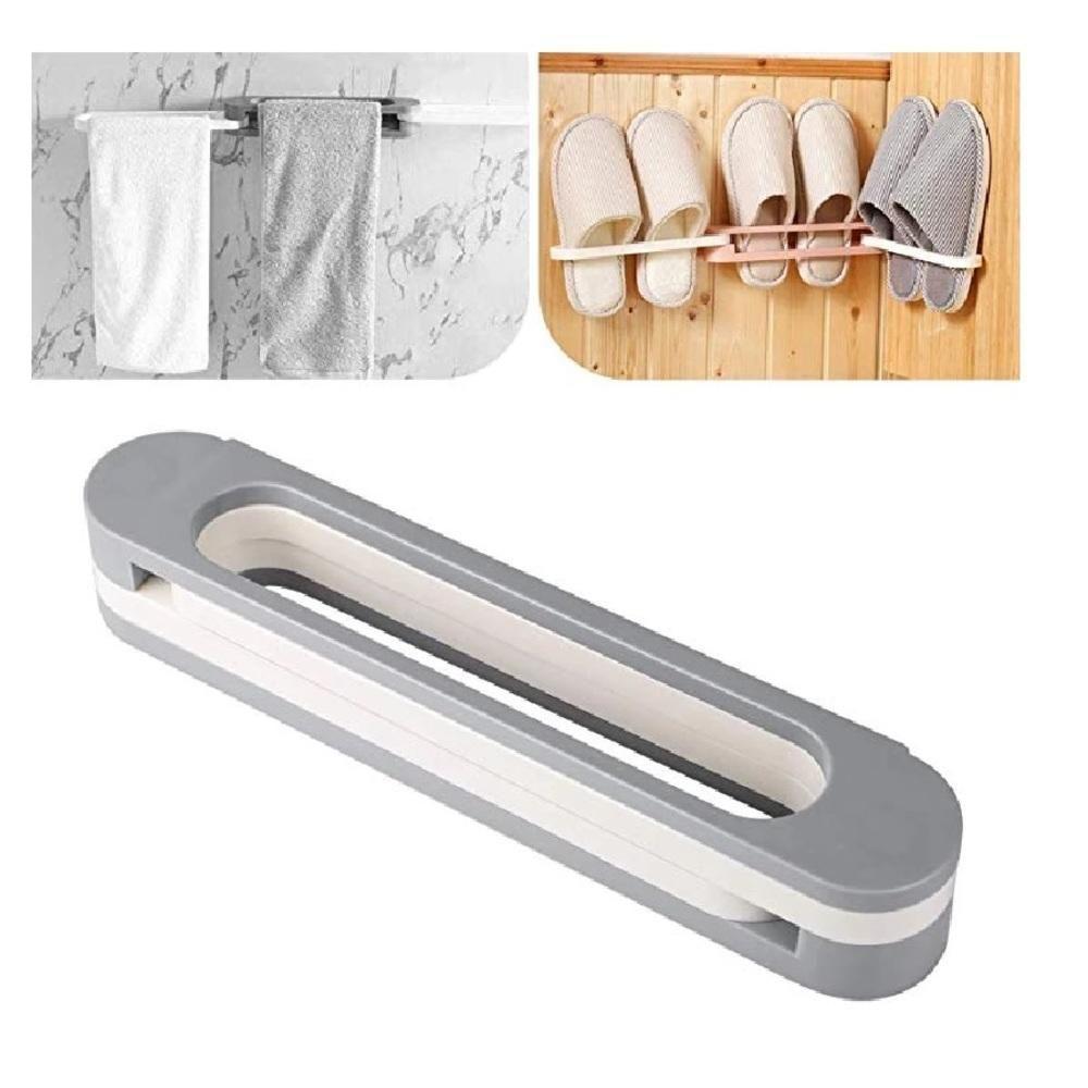 Kit Sapateira De Parede 3 Pares Organizador De 6 Chinelos Pantufa Suporte Multiuso Guarda Roupa Armário Porta Toalha - 1