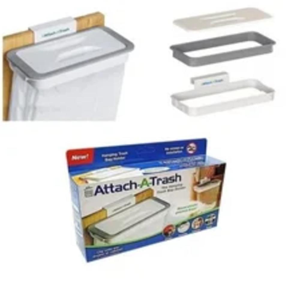 Lixeira De Cozinha Com Tampa Suspensa Portátil Para Porta Pia Armário Cesto Acoplado Suporte Porta Sacos De Lixo - 1