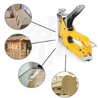 Kit Grampeador Pinador Tapeceiro Profissional 3 Em 1 Completo Metal Manual Alta Pressão Profissional Madeira Forro - 6