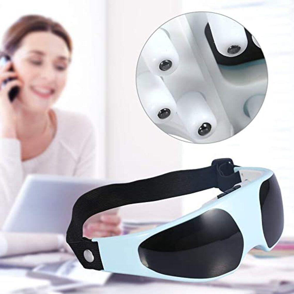 Óculos Massageador De Olhos Anti Rugas Olheira Elétrico Com Vibração Magnética Terapia Pele Nervo Ótico Acupuntura - 3