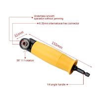 Extensor Adaptador Mandril Para Furadeira E Parafusadeira Angular 90º Para Cantos E Lugares Apertados