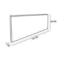 Cabeceira Painel Clean Box Casal 140cm Suede Grafite D'Rossi