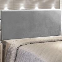 Cabeceira Painel Clean Box Casal 140cm Suede Grafite D'Rossi - 7