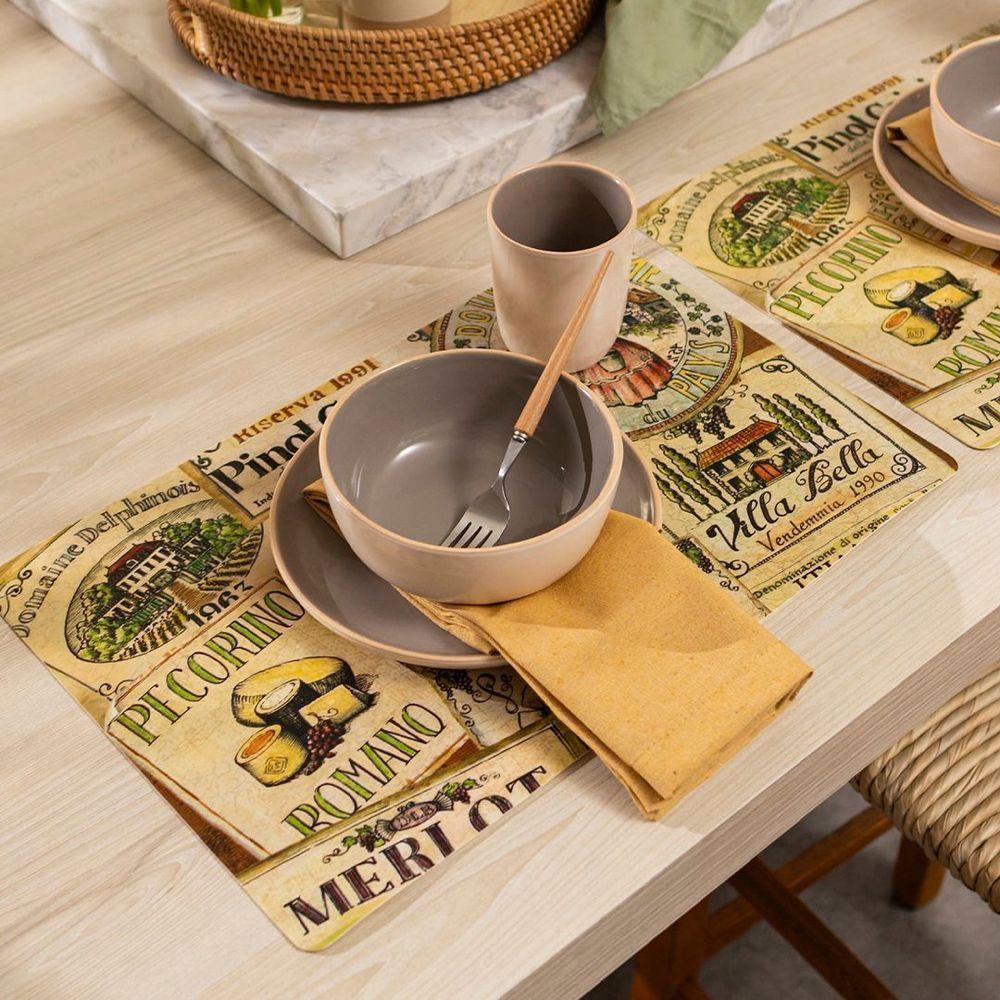 Jogo Americano Copa E Cia Avulso Pvc Print Pinot - 2