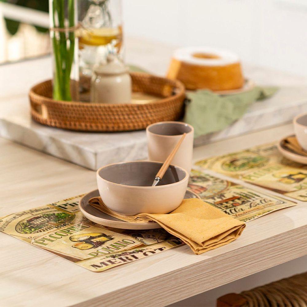 Jogo Americano Copa E Cia Avulso Pvc Print Pinot - 3