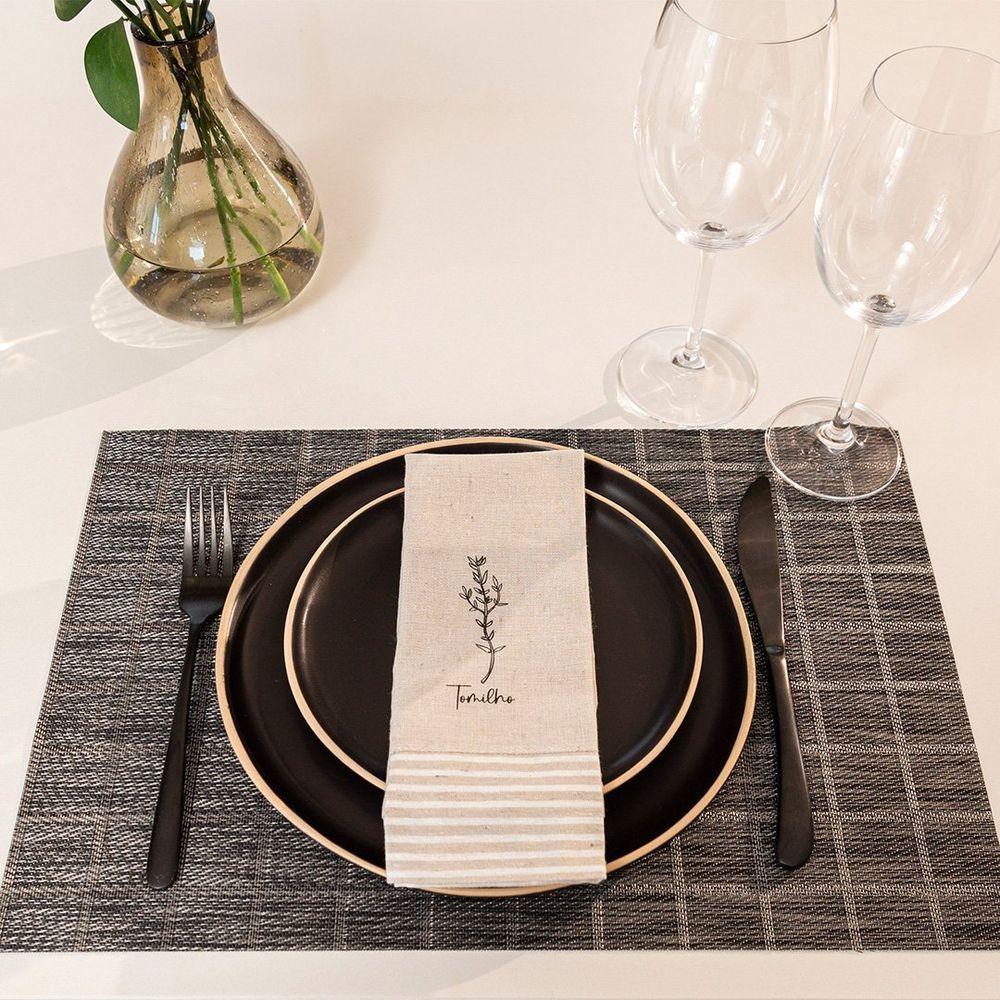 Jogo Americano Copa E Cia Avulso Loom 30x45 Cm Antares Grafite - 2