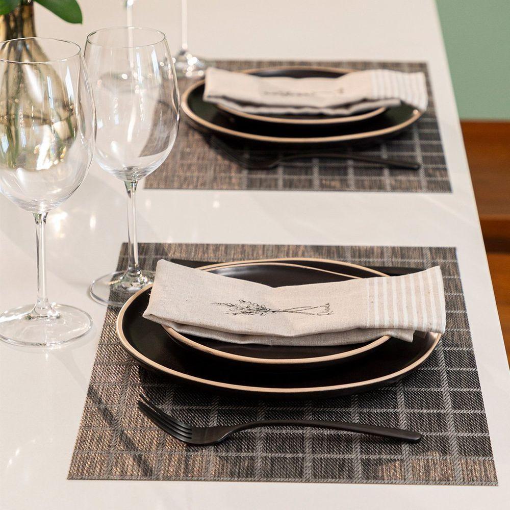 Jogo Americano Copa E Cia Avulso Loom 30x45 Cm Antares Grafite - 4