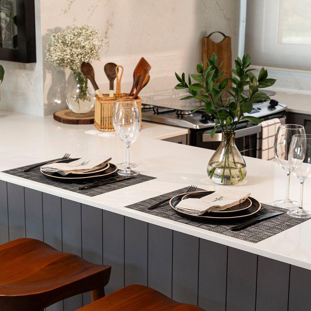 Jogo Americano Copa E Cia Avulso Loom 30x45 Cm Antares Grafite - 5