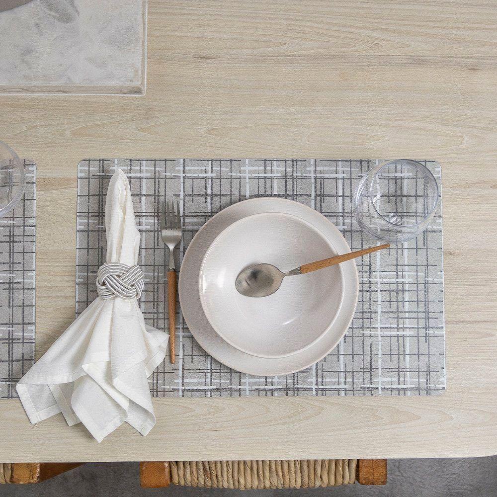 Jogo Americano Copa E Cia 6 Peças Pp Flex Xadrez Areia - 2