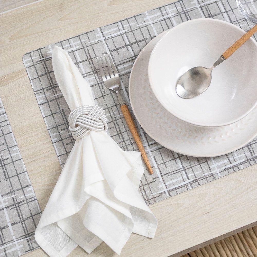 Jogo Americano Copa E Cia 6 Peças Pp Flex Xadrez Areia - 3