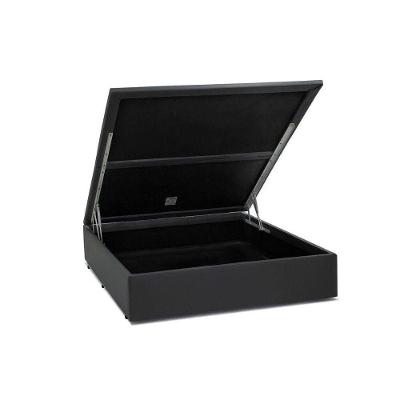 Cama Box Baú Casal Extremo Reforçado Xerife Móveis Sintético Cinza 41x138x188