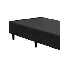 Cama Box Solteiro Extremo Reforçado Suede Xerife Móveis Preto 40x88x188 - 3