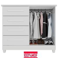 Cômoda 2 Portas 4 Gavetas Madri Plus Com Sapateira - Tudo De Móveis - Branco Branco