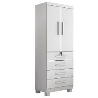 Armário Multiuso New Aurora 2 Portas 4 Gavetas Branco - 2