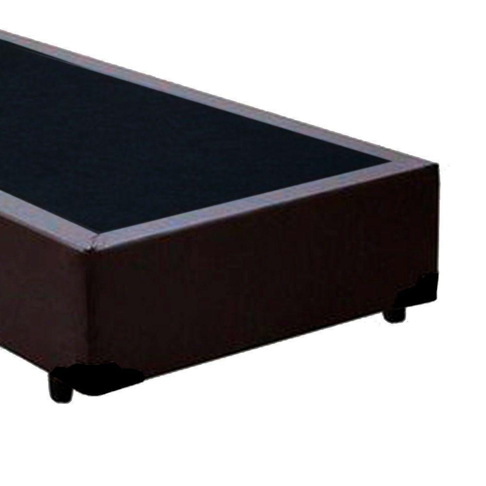 Cama Box Solteiro Extremo Reforçado Sintético Xerife Móveis Marrom 40x88x188 - 3