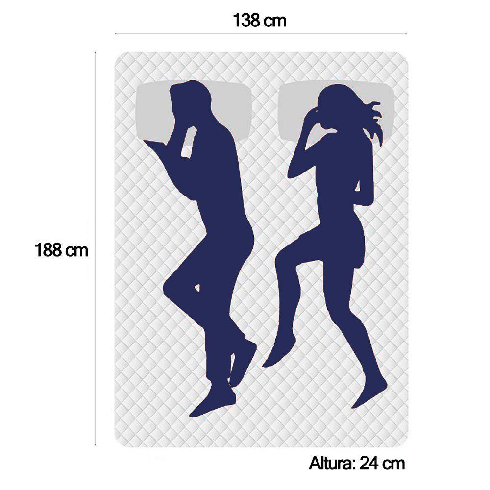 Cama Box Baú Casal Bipartido Sintético + Colchão Anjos Black Graphite Molas Ensacadas 138x188x64cm Cor:cinza - 7