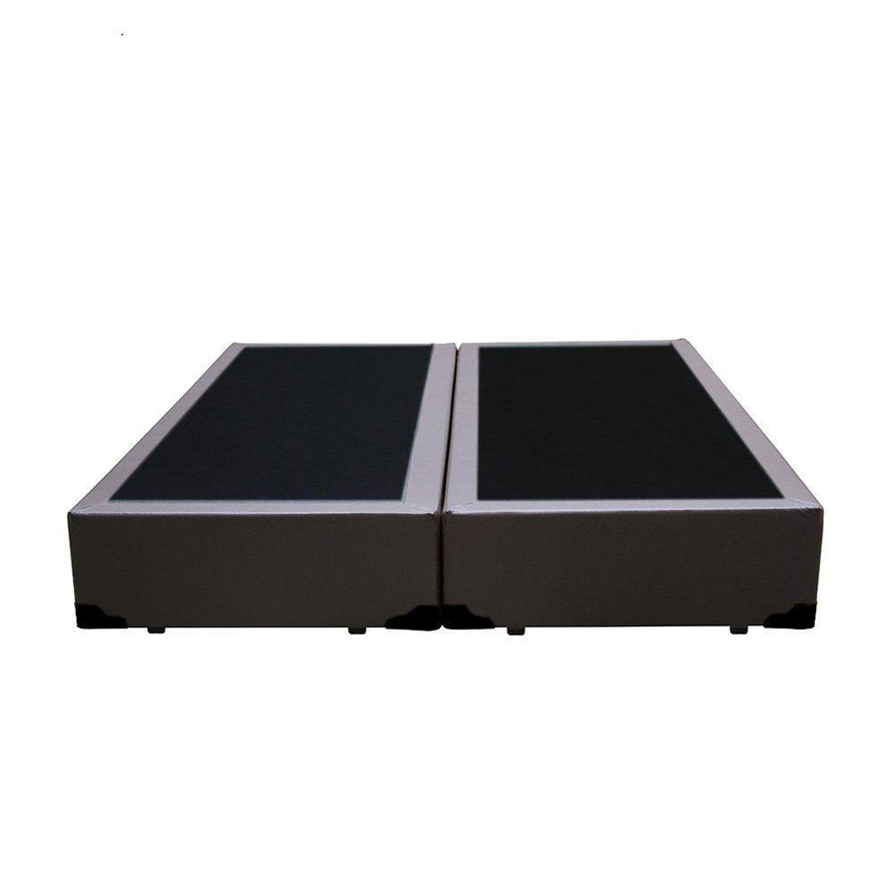 Cama Box Casal Bipartido Extremo Reforçado Xerife Móveis Sintético Marrom 40x138x188 - 2