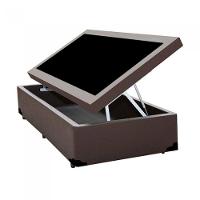 Cama Box Baú Solteiro Extremo Reforçado Xerife Móveis Sintético Marrom 41x88x188 - 1