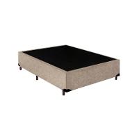 Cama Box Casal Blindado Extremo Reforçado Xerife Móveis Suede Bege 40x138x188 - 1