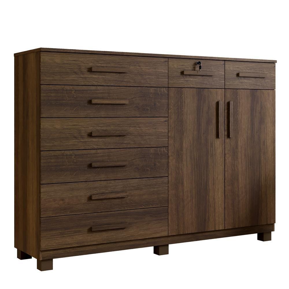 Cômoda Triunfo 8 Gavetas E 2 Portas Imbuía - 3