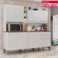 Cozinha 8 Portas 2 Gavetas Aurora Branca - 1