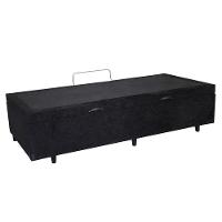 Cama Box Baú Solteiro Extremo Reforçado Xerife Móveis Suede Preto 41x88x188 - 2