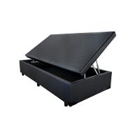 Cama Box Baú Solteiro Extremo Reforçado Xerife Móveis Sintético Preto 41x88x188 - 2