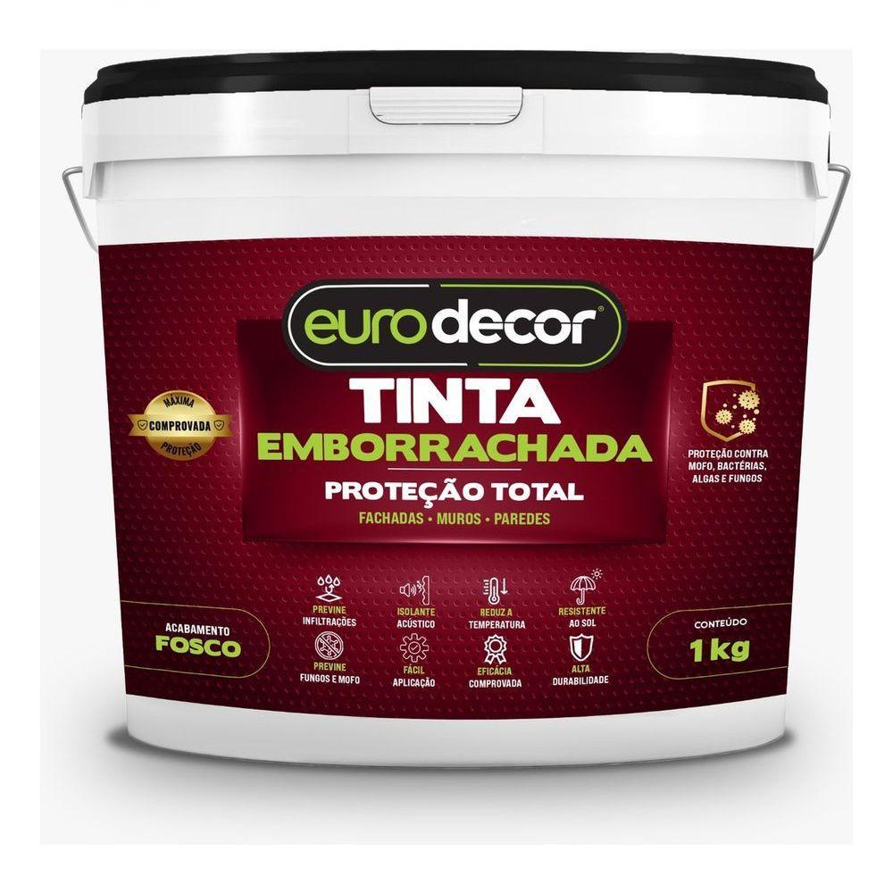 Tinta Emborrachada 1kg Contra Infiltração Fissura Trincas Cinza Platina - 2