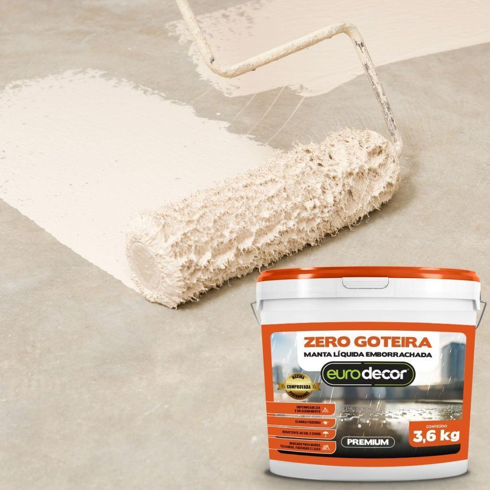 Zero Goteira Manta Liquida 3,6kg Contra Fissuras E Trincas Cinza Grafite - 3