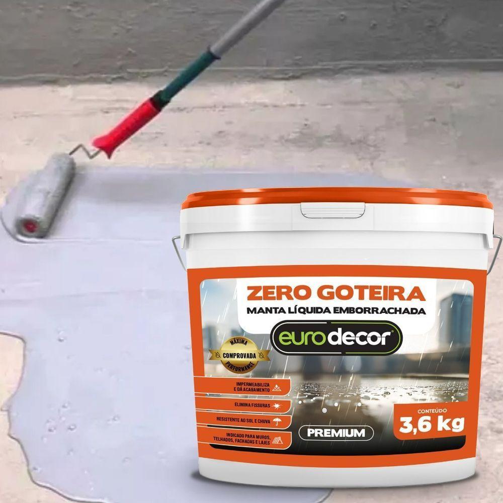 Zero Goteira Manta Liquida 3,6kg Contra Fissuras E Trincas Cinza Grafite - 4