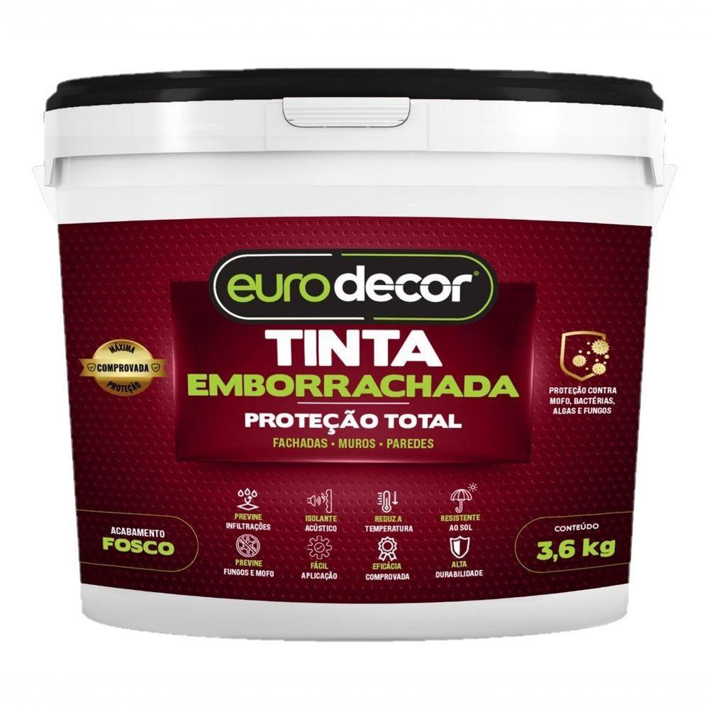 Tinta Emborrachada 3,6kg Contra Infiltração Fissura Trincas Cinza Platina - 1