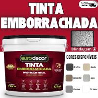 Tinta Emborrachada 12kg Contra Infiltração Fissura Trincas Cinza Grafite - 3