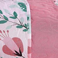 Kit Cobre Leito Colcha Casa Scarpa Celi Queen Dupla Face Micropercal 200 Fios 3 Peças Bothanica Floral Rosa - 2