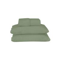 Jogo De Lençol Usual King 3 Peças Percal 180 Fios - Verde - 80% Poliéster- 20% Algodão - 1