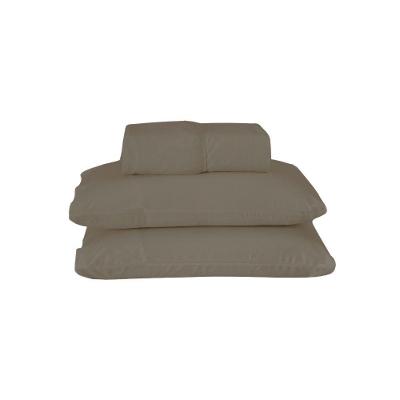 Jogo De Lençol Usual King 3 Peças Percal 180 Fios - Marrom - 80% Poliéster- 20% Algodão